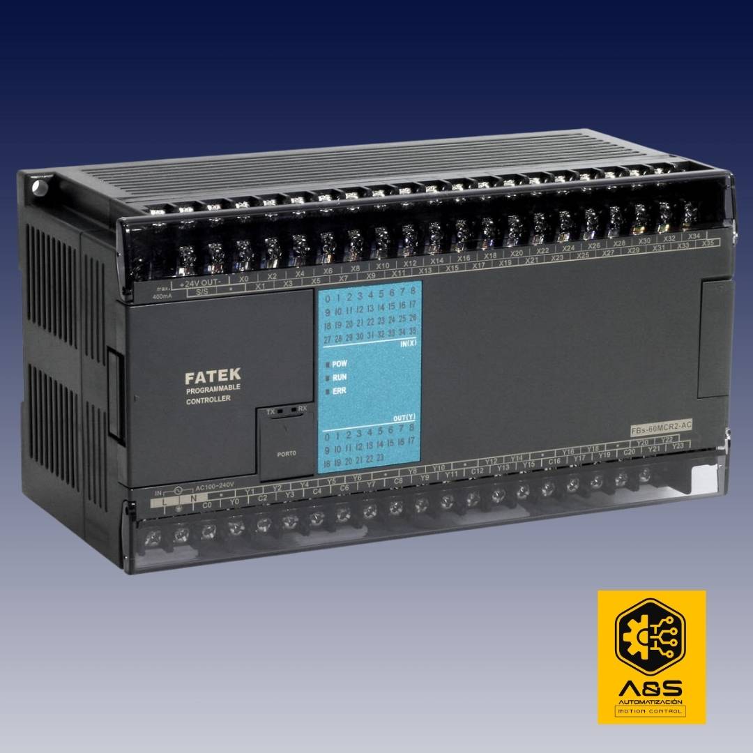 PLC FATEK FBS-60MAJ2-AC, 36 entradas, 24 salidas.